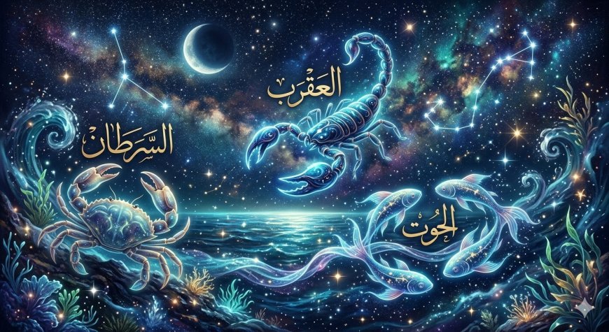 الأبراج المائية: السرطان، العقرب، الحوت - صفاتهم المشتركة وأسرار شخصياتهم